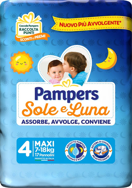 fater babycare pampers soleluna maxi 17 pezzi pampers ean 8001480306462