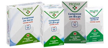 federfarma co compresse in cotone 12 pezzi 36 x 40 cm profar profar
