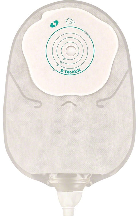 flexima sacca urostomia mono pezzo con protettore cutaneo e adesivo microporoso con rubineto e valvola antireflusso silk misura 1255mm 30 pezzi flexima uro flexima ean 4046963108922