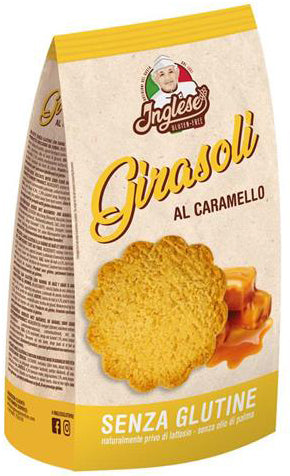 gaia inglese girasoli al caramello biscotti al mais 300 g gaia ean 8050450581316
