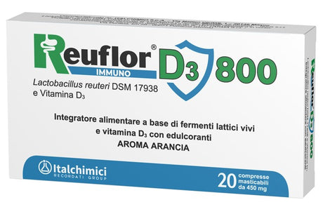 italchimici recordati reuflor d3 800 20 compresse masticabili aroma arancia reuflor ean 8032790080032