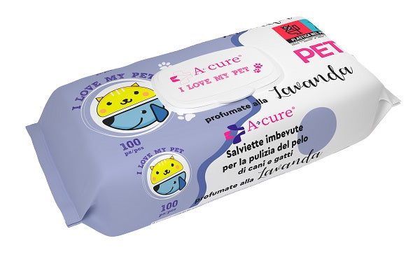 lc consulting acure i love my pet salviette pop up lavanda 100 pezzi ricarica ean 8054521802058