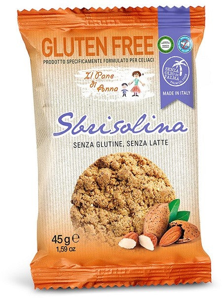 molino rivetti pietro il pane di anna sbrisolina senza glutine e senza latte 45 g ean 8032636192370
