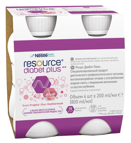 nestle it healthcare nu resource diabet plus fragola 4 x 200 ml nestle ean 7613035190436