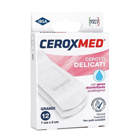 nova argentia cerotti delicati ceroxmed con garza disinfettante per pelli sensibili 7x3cm 12 pezzi ceroxmed ean 8033638956267