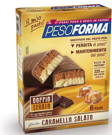 nutrition sante italia pesoforma barretta al caramello salato 12 pezzi da 31 g pesoforma ean 3175681229167