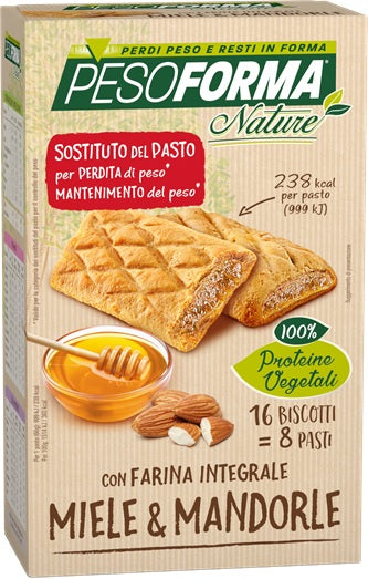 nutrition sante italia pesoforma biscotto integr miele mandorle 16 pezzi 33 g pesoforma ean 3175681262157