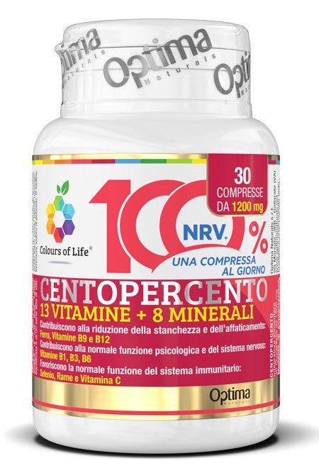 optima naturals colours of life centopercento 30 compresse 1200 mg colours of life ean 8052432436096
