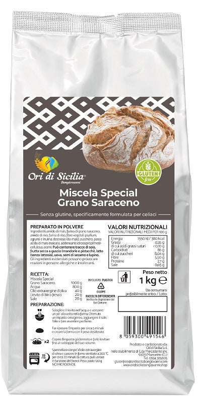 ori di sicilia ori di sicilia mix speciale grano saraceno 1 kg ean 8059300491546