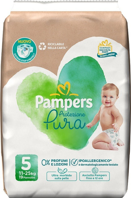 pampers pampers protezione pura junior pannolini 19 pezzi pampers ean 8001480310889