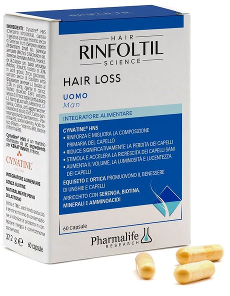 pharmalife research rinfoltil hair loss uomo 60 cps pharmalife research ean 8051128639506