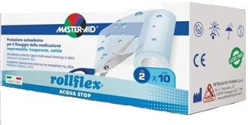 pietrasanta pharma cerotto impermeabile per fissaggio medicazioni master aid rollflex a stop m 10x10 cm master aid ean 8032956143700