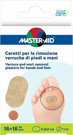 pietrasanta pharma cerotto verruche master aid footcare piedimani 16 pezzi e4 pietrasanta pharma ean 8032956146107