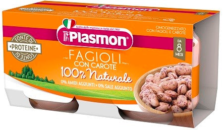 plasmon heinz italia plasmon omogeneizzato fagioli borlotti e carote 2x80 g plasmon ean 8001040199374