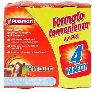 plasmon heinz italia plasmon omogeneizzato vitello 4 x 80 g plasmon ean 8001040089279