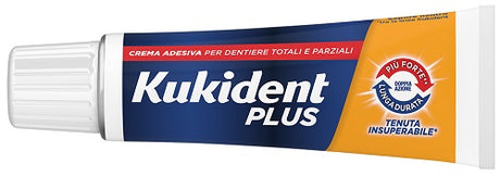 procter kukident kukident plus doppia azione tenuta insuperabile crema adesiva dentiere 65 g kukident ean 8006540290880