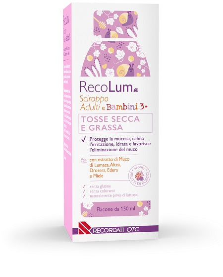 recordati otc recolum sciroppo tosse adulti bambini 150 ml ean 8018799371395
