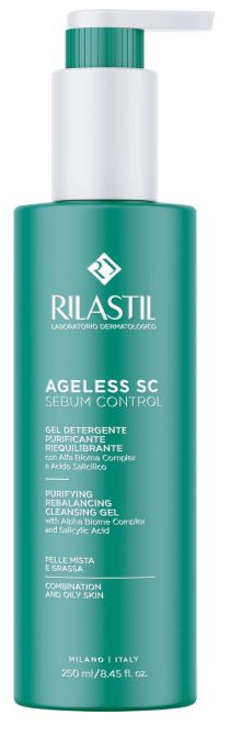 rilastil rilastil ageless sc sebum control gel detergente purificante riequilibrante 250 ml rilastil ean 8055510249540