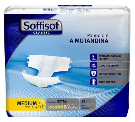 s i l c pannolino mutandina soffisof classic extra m 15 pezzi soffisof ean 8007300011028