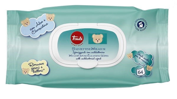 s i l c trudi baby care salviettine igienizzanti antibatterico 64 pezzi trudi ean 8007300007724