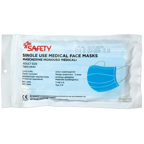 safety mascherina chirurgica 10 pezzi safety
