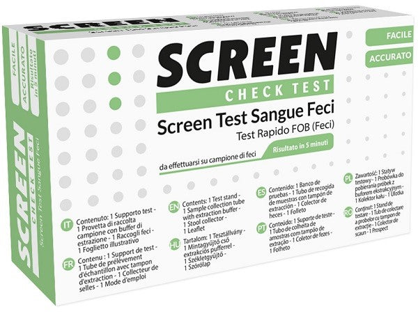 screen italia screen test rapido presenza di sangue occulto nelle feci screen test fob screen italia ean 8059015833105