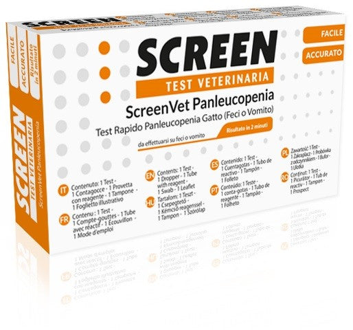 screen italia screenvet test rapido veterinaria panleucopenia fecivomito gatto screen italia ean 8059015832986