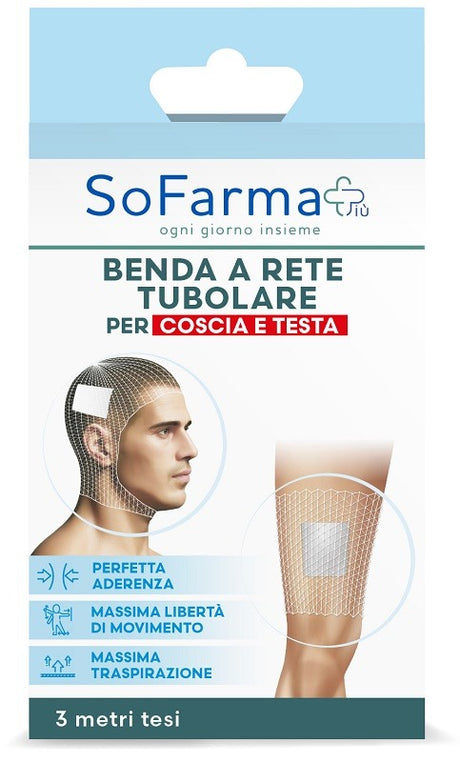 sofarmapiu benda a rete tubolare sofarmapiu per coscia e testa 3 metri tesi sofarmapiu ean 8388766675697