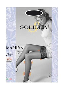 solidea by calzificio pinelli marilyn 70 sheer calza autoreggente nero 1 solidea ean 8300496013945