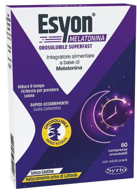syrio esyon melatonina orosolubile superfast 60 compresse syrio ean 8000137306022