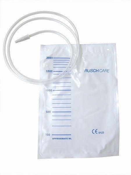 teleflex medical sacca di drenaggio letto per incontinenza 2000ml in pvc con tubo di raccordo 90cm diametro 5x7mm monouso 30 pezzi teleflex medical