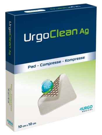 urgo medical italia medicazione tnt assorbente gelificante urgoclean agsilver 10x10cm 10 pezzi urgo