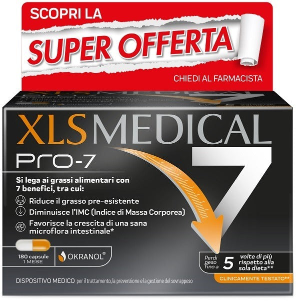 xls xls medical pro 7 180 capsule taglio prezzo xls ean 5400951004884